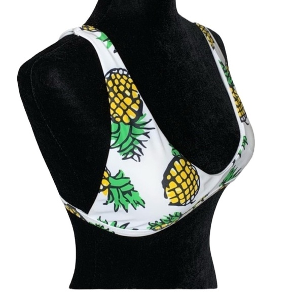 ZAFUL Bikini Set Pineapple Print Two Piece Bathing Swimsuit High Cut XL NWT - Picture 7 of 15